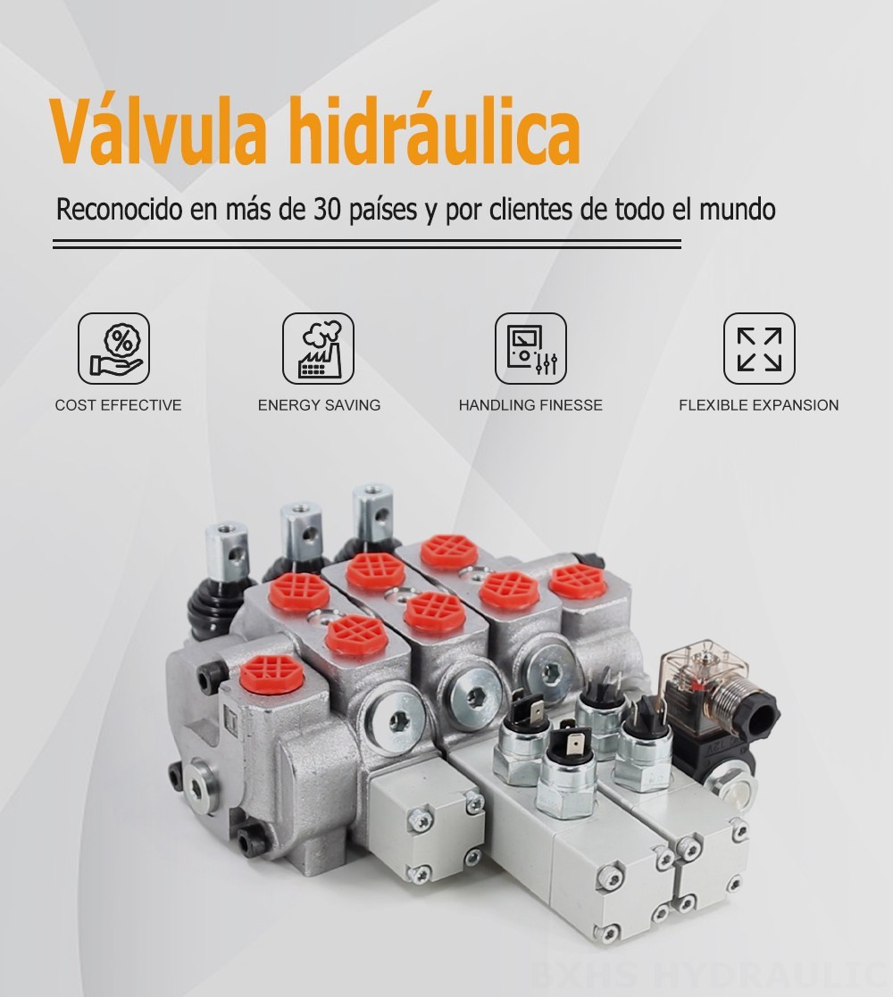 Microinterruptor SD6 Manual 3 carretes Válvula direccional seccional